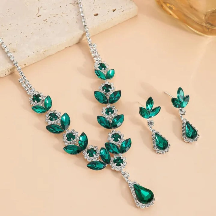 Emerald Green Rhinestone Costume Jewelry