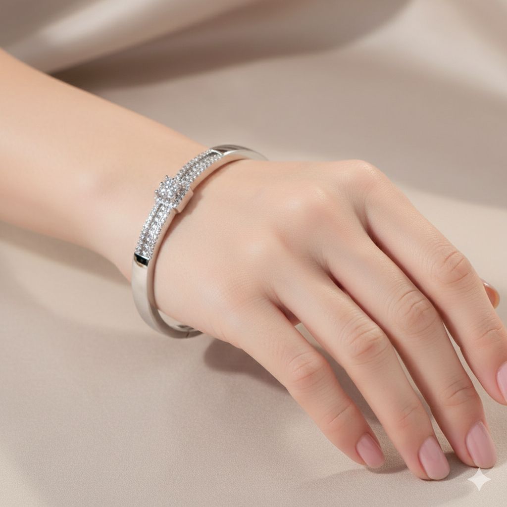 Seraphine Halo Crystal Bangle