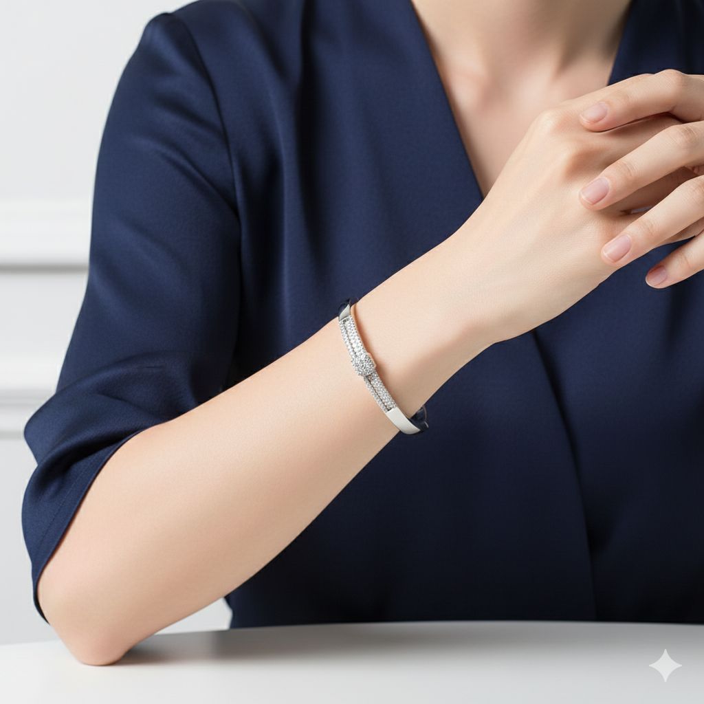 Seraphine Halo Crystal Bangle