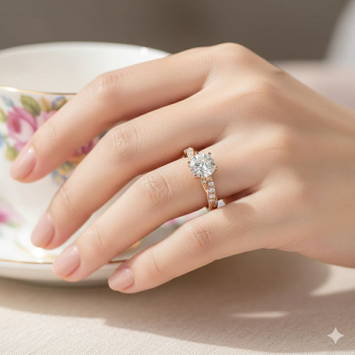 OpalVine Textured Eternity Ring